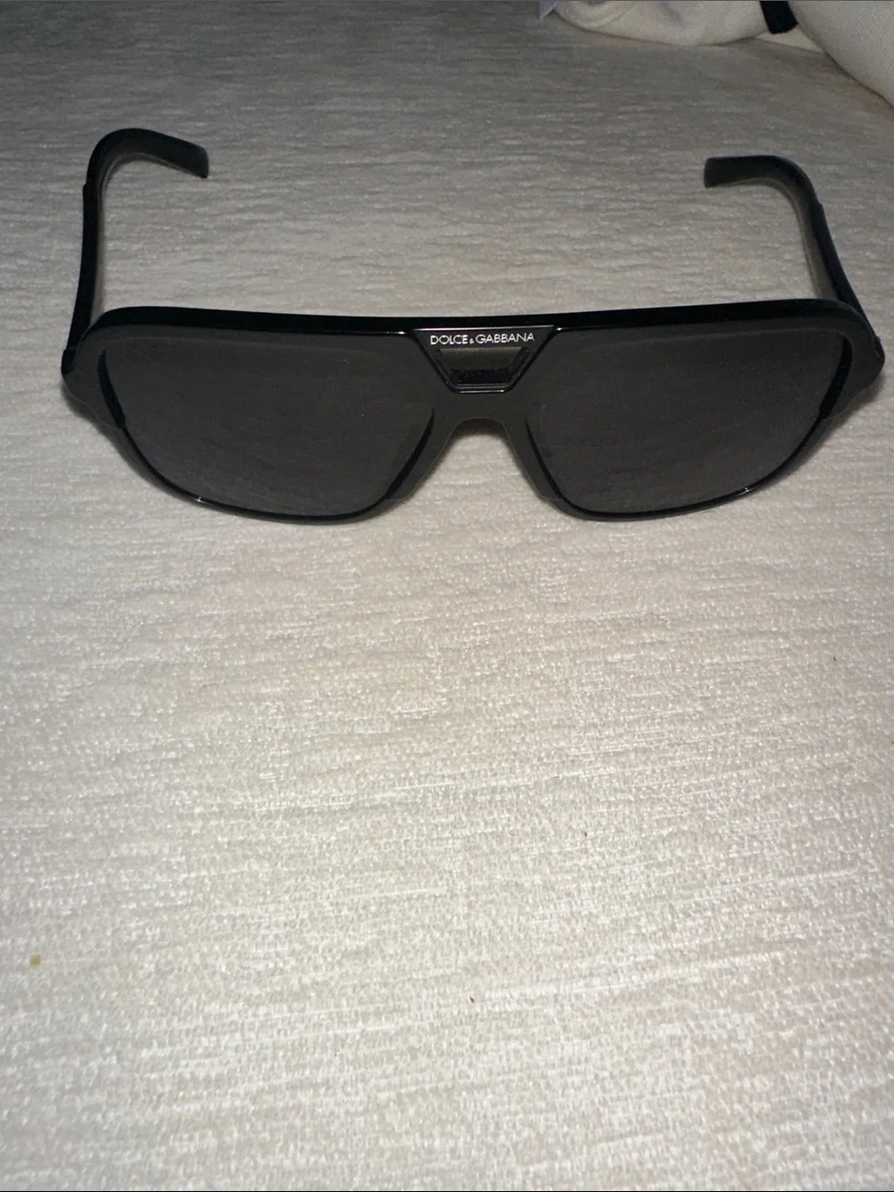 Dolce & Gabbana Black Oversized Aviator Sunglasses